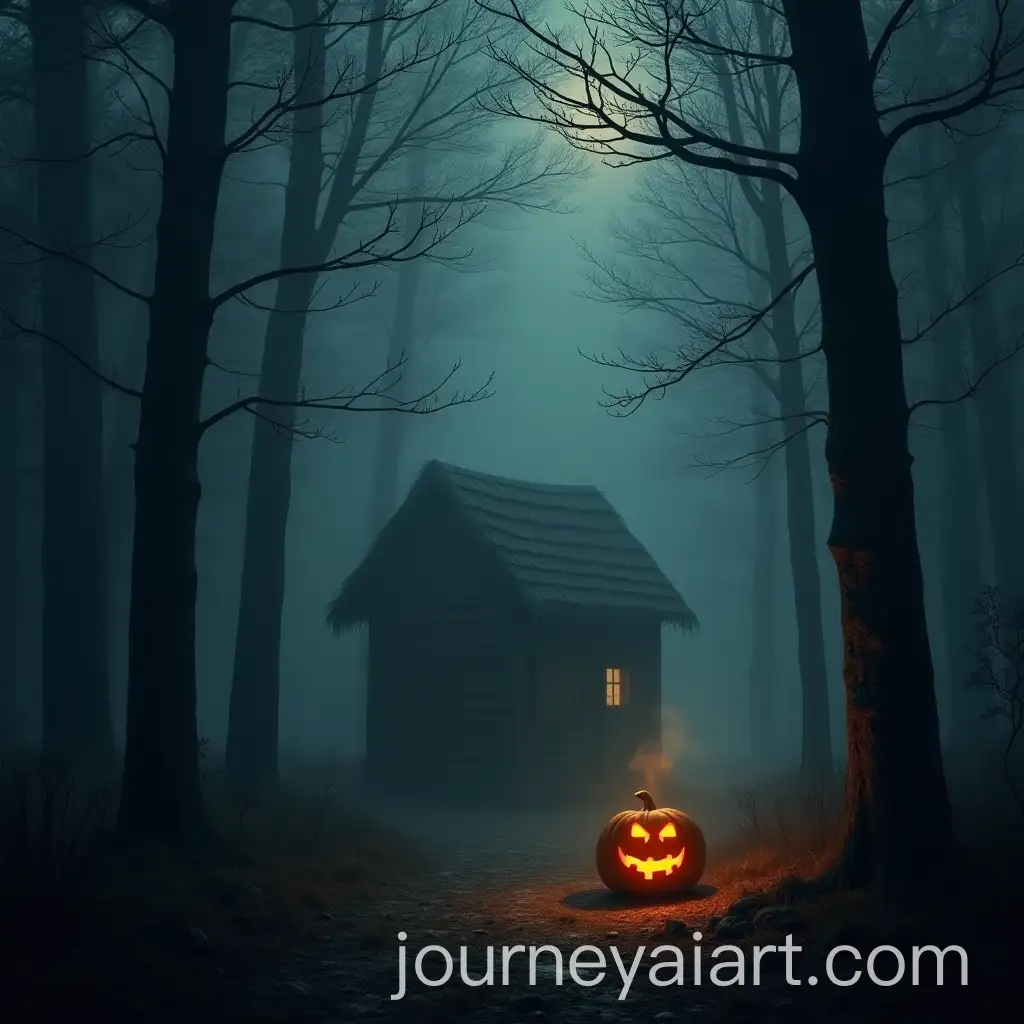 Haunted-Forest-with-Ghosts-Witch-and-Abandoned-Hut