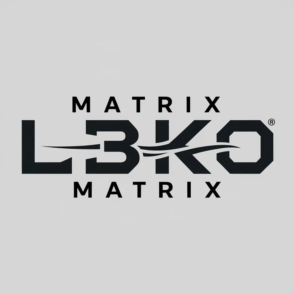 a logo design,with the text "Matrix", main symbol:L3K0,Moderate,be used in Sports Fitness industry,clear background