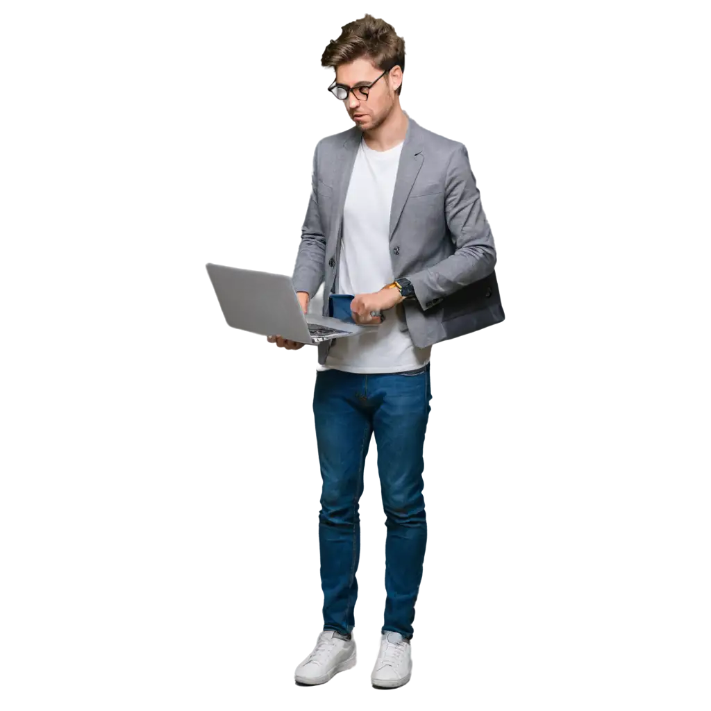 Stressed-Man-Holding-Laptop-PNG-Image-Depicting-Work-Pressure-and-Tension