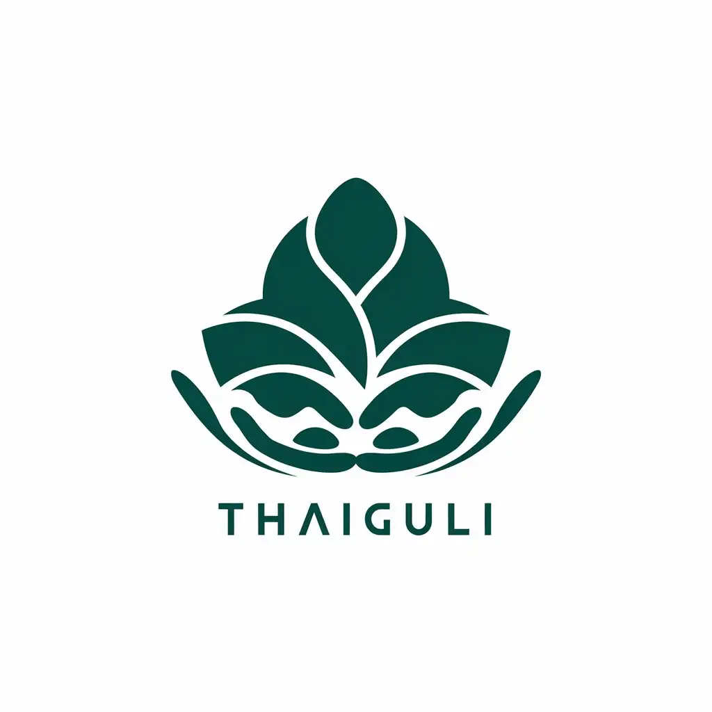 a vector logo design,with the text "ThaiGuli", main symbol:massage,Moderate,be used in Beauty Spa industry,clear background