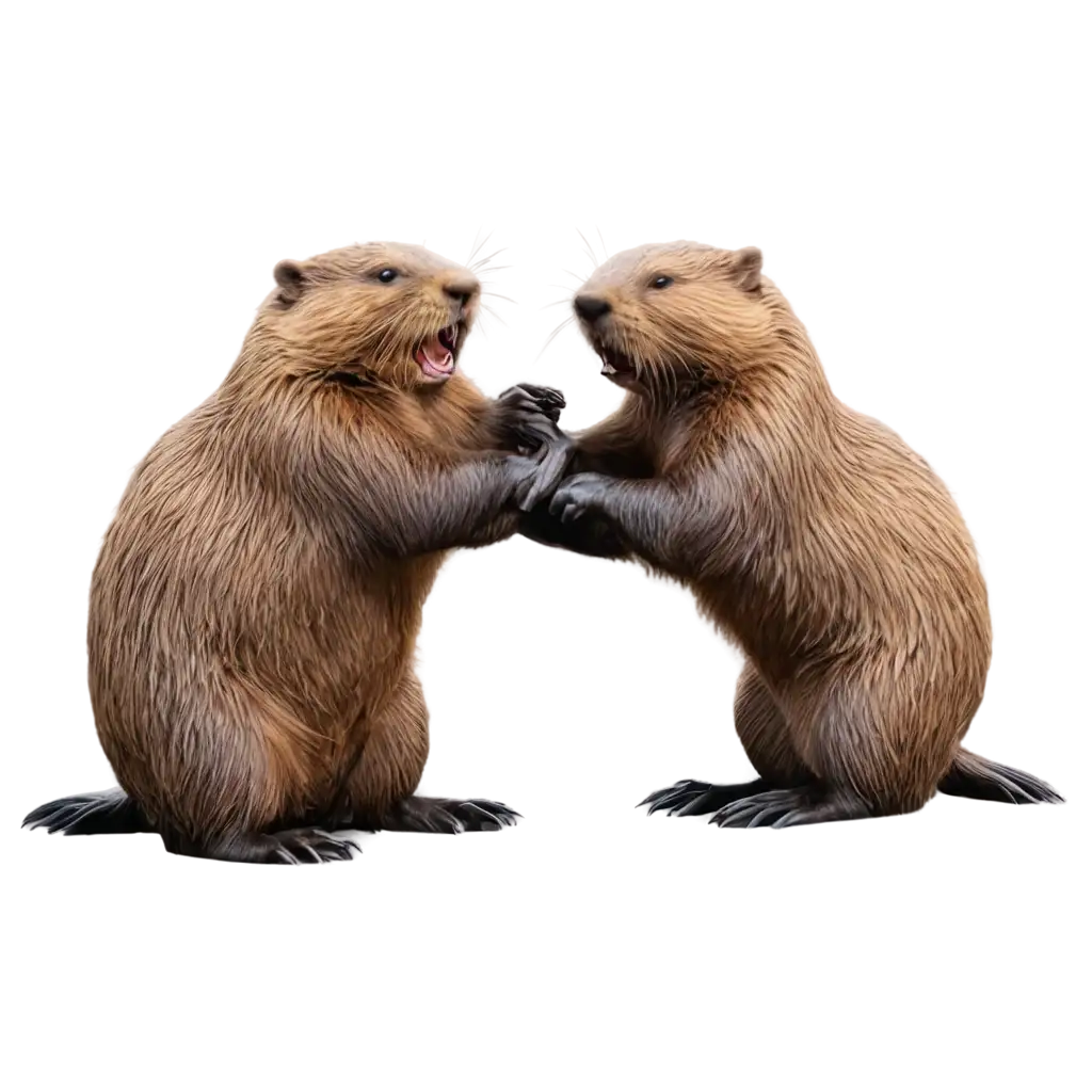 Dynamic-PNG-Image-Two-Buff-Beavers-Fighting-Each-Other