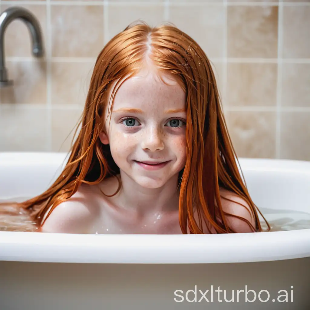 Young-Girl-with-Long-Ginger-Hair-Enjoying-Bath-Time