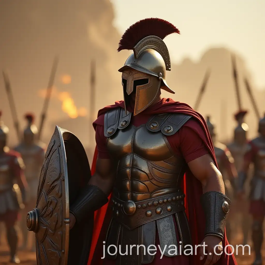 Closeup-View-of-Spartan-Soldier-Engaged-in-Battle