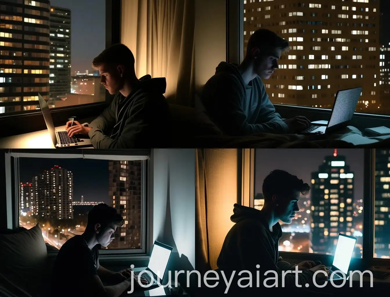 Young-Man-Programming-in-Cosy-City-Apartment