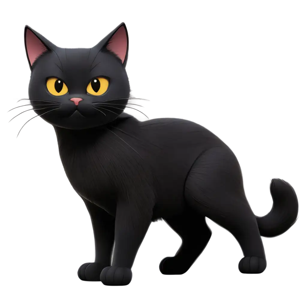 HighQuality-PNG-Image-of-a-Black-Cat-with-Phone-AIGenerated-Art