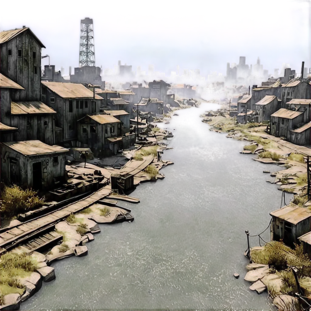 PostApocalyptic-Fallout-4-City-With-River-PNG-Image-for-Digital-Art-and-Design