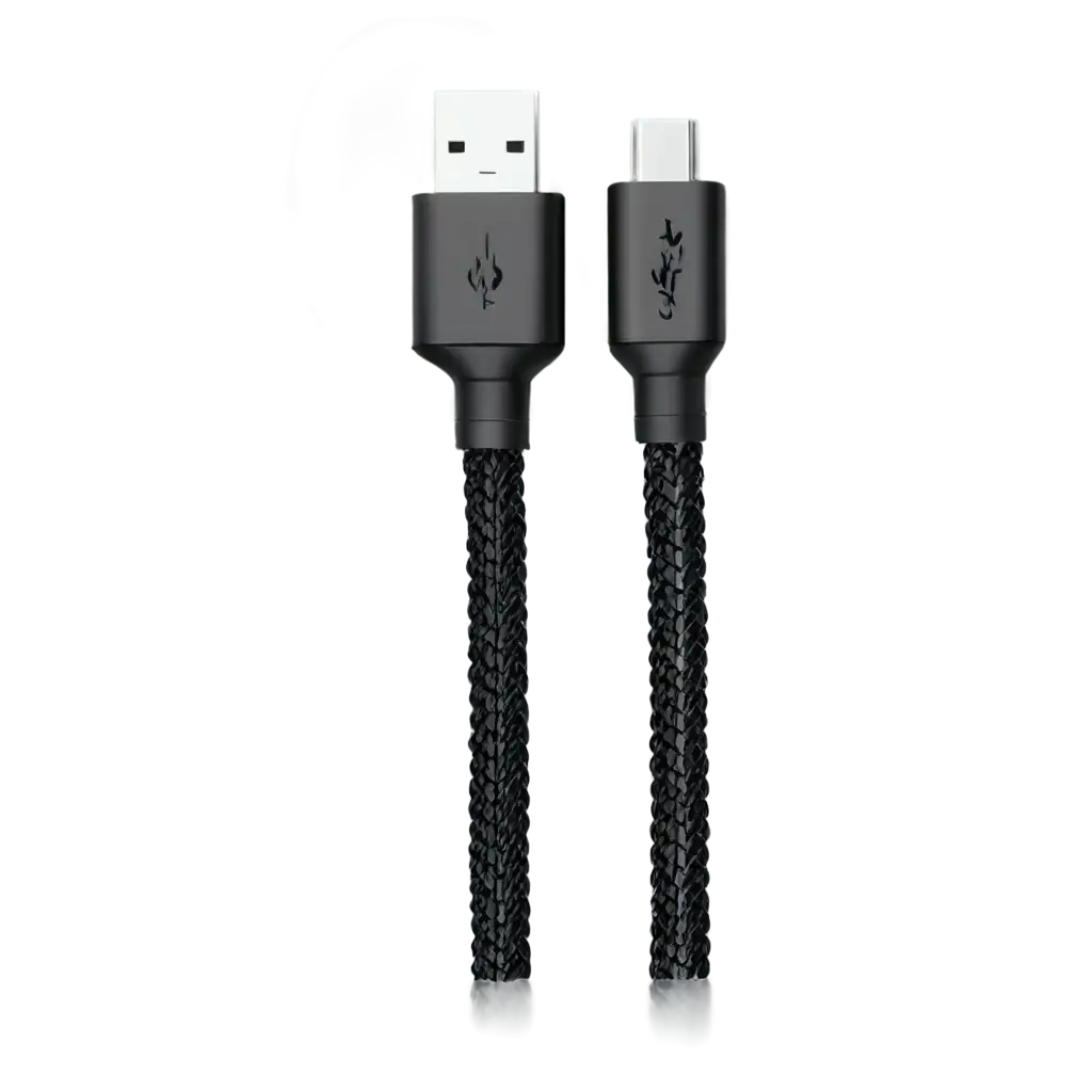 Black-TypeC-Cable-PNG-Image-for-Clear-and-Crisp-Visuals