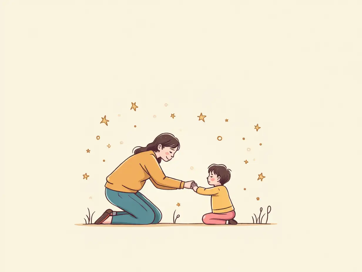 Parent-Comforting-Distressed-Child-with-Magical-Softness-in-LineArt