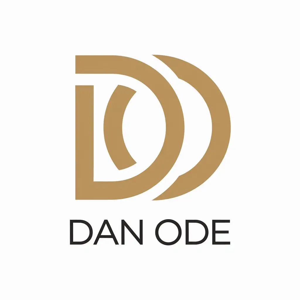 LOGO Design for Dan Ode Vector Logo with D O Symbol and Clear Background