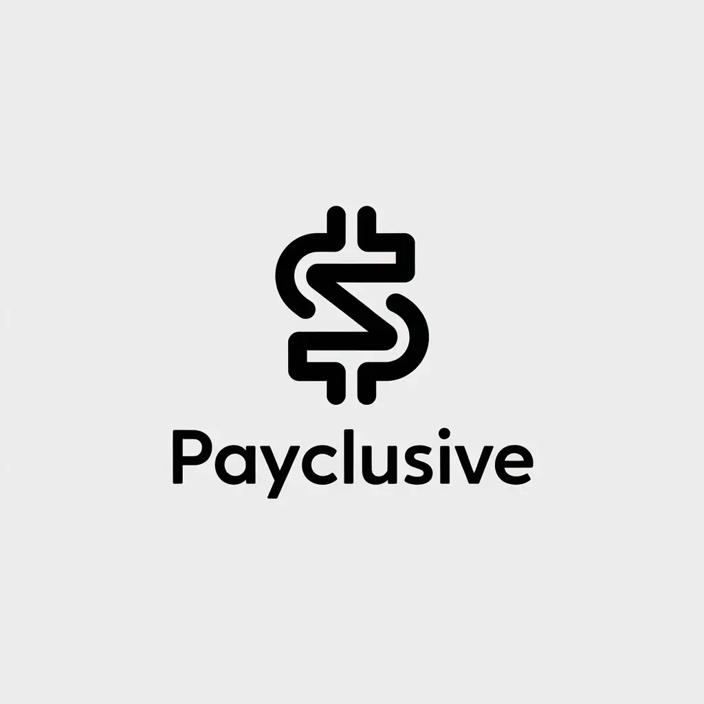 LOGO Design for Payclusive Minimalistic Financial Service Theme for Technology Industry