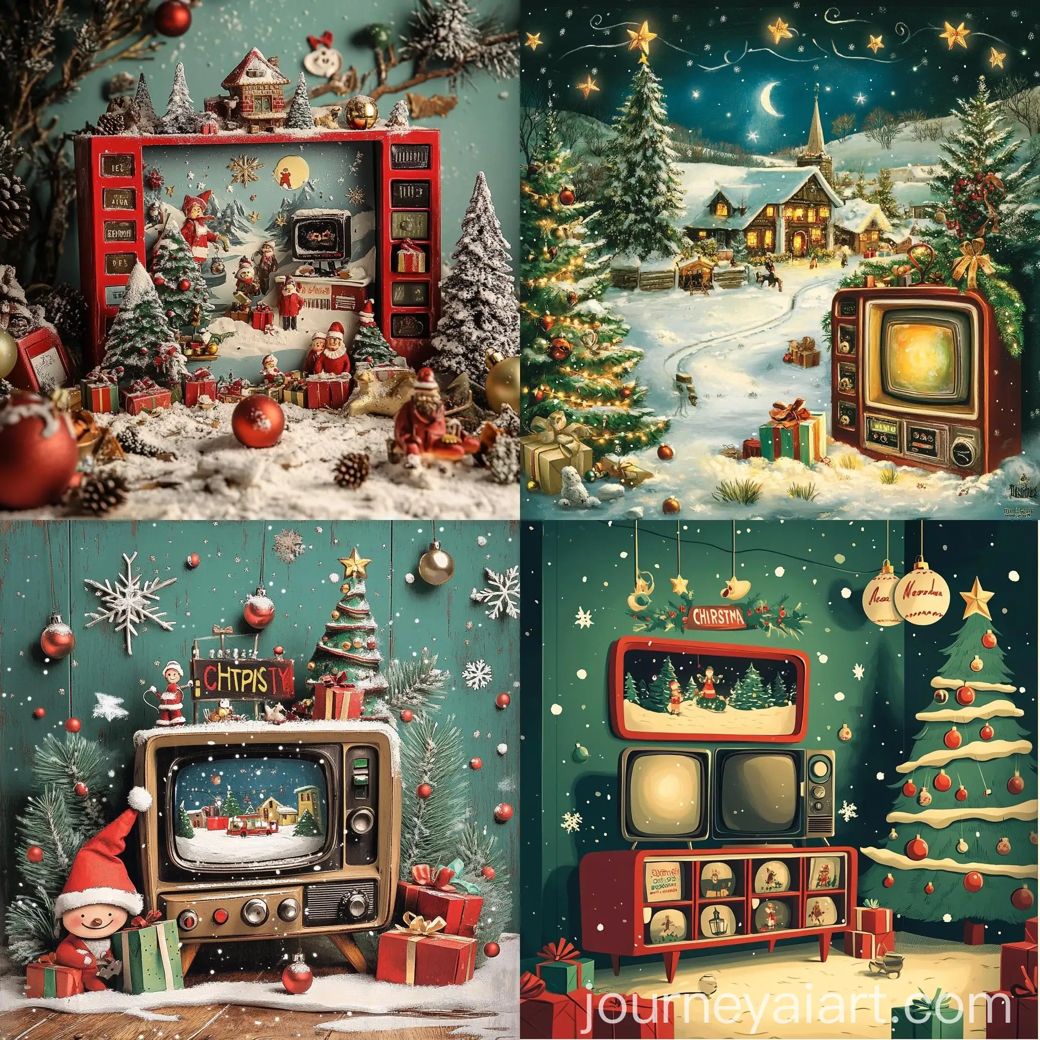 Vintage-Christmas-Advent-Calendar-with-TV-and-Brand-Logo