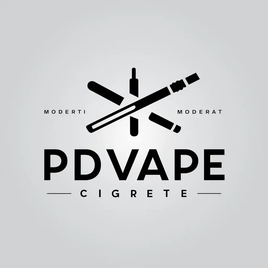 LOGO-Design-For-PDVape-Vector-Design-with-Electronic-Cigarette-Theme