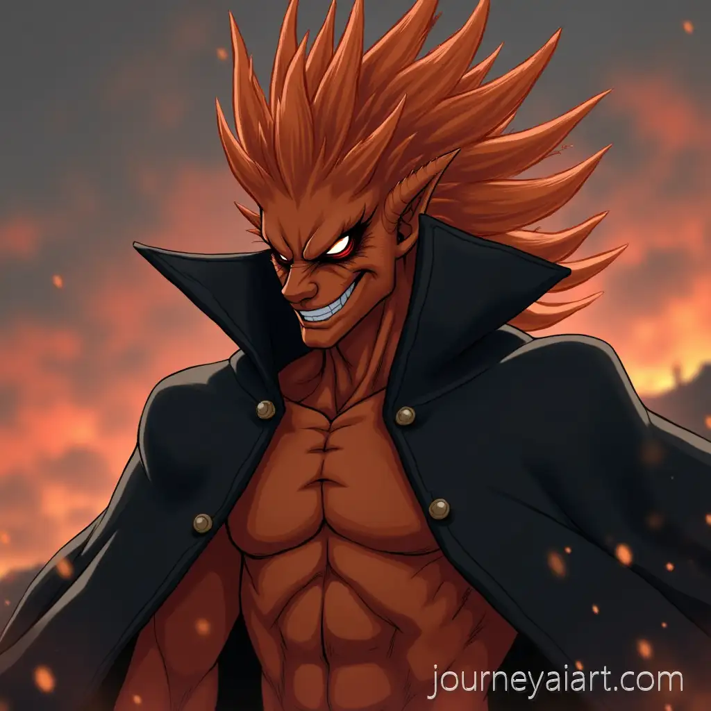 Giant-Orange-and-Black-CreatureAI-Art-Prompt-Expansion-with-Glowing-Red-Eyes-and-Pearly-White-Fangs-Smirking