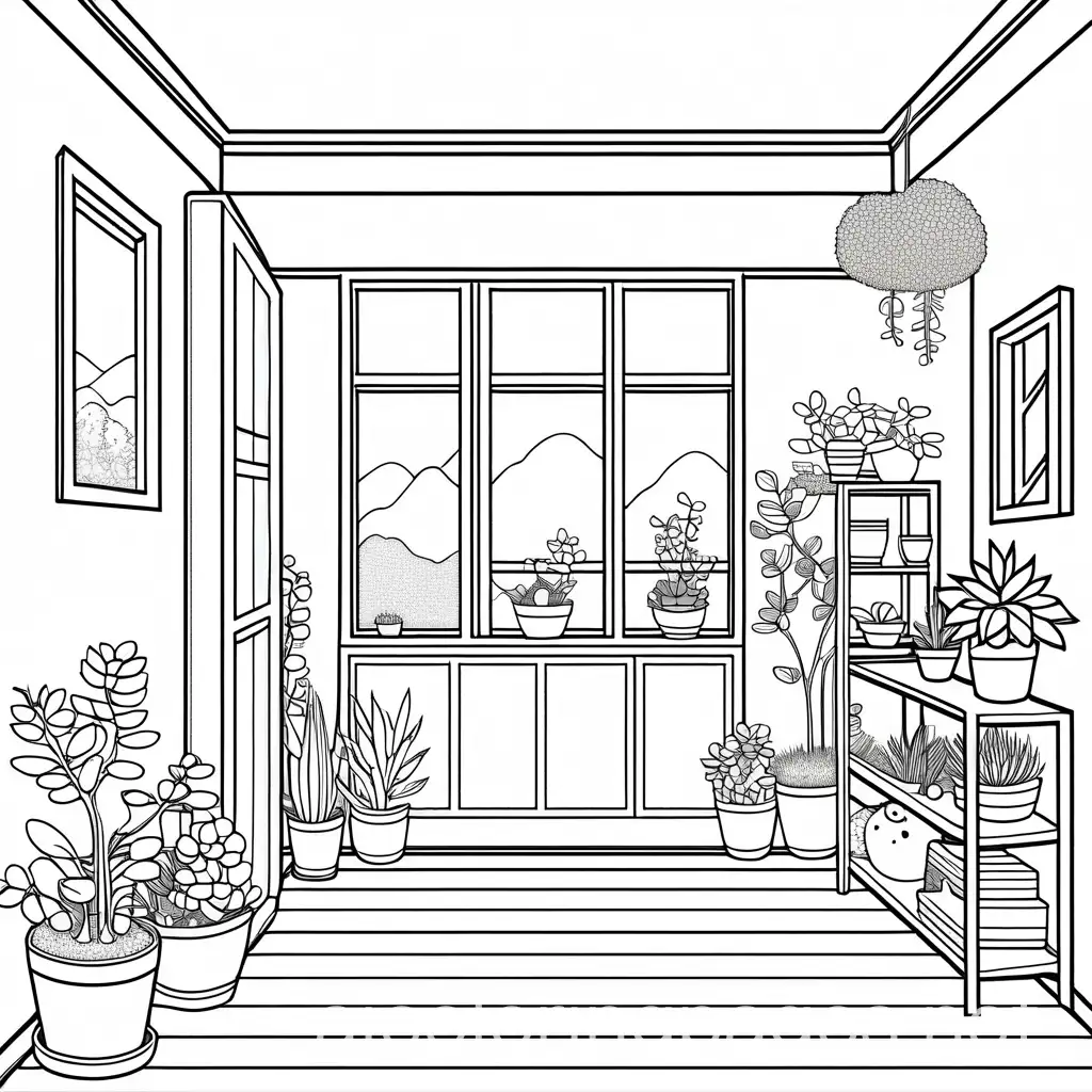 Charming-Tiny-Illustrations-of-Cozy-Rooms-with-Succulent-Plants-and-Cute-Characters