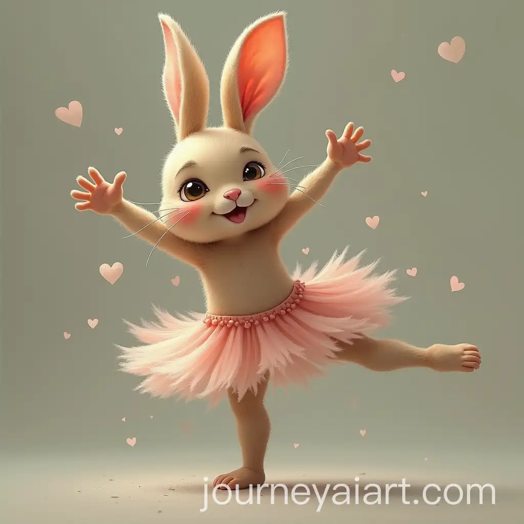 Hybrid-Baby-Rabbit-and-Female-Dancer-Illustration