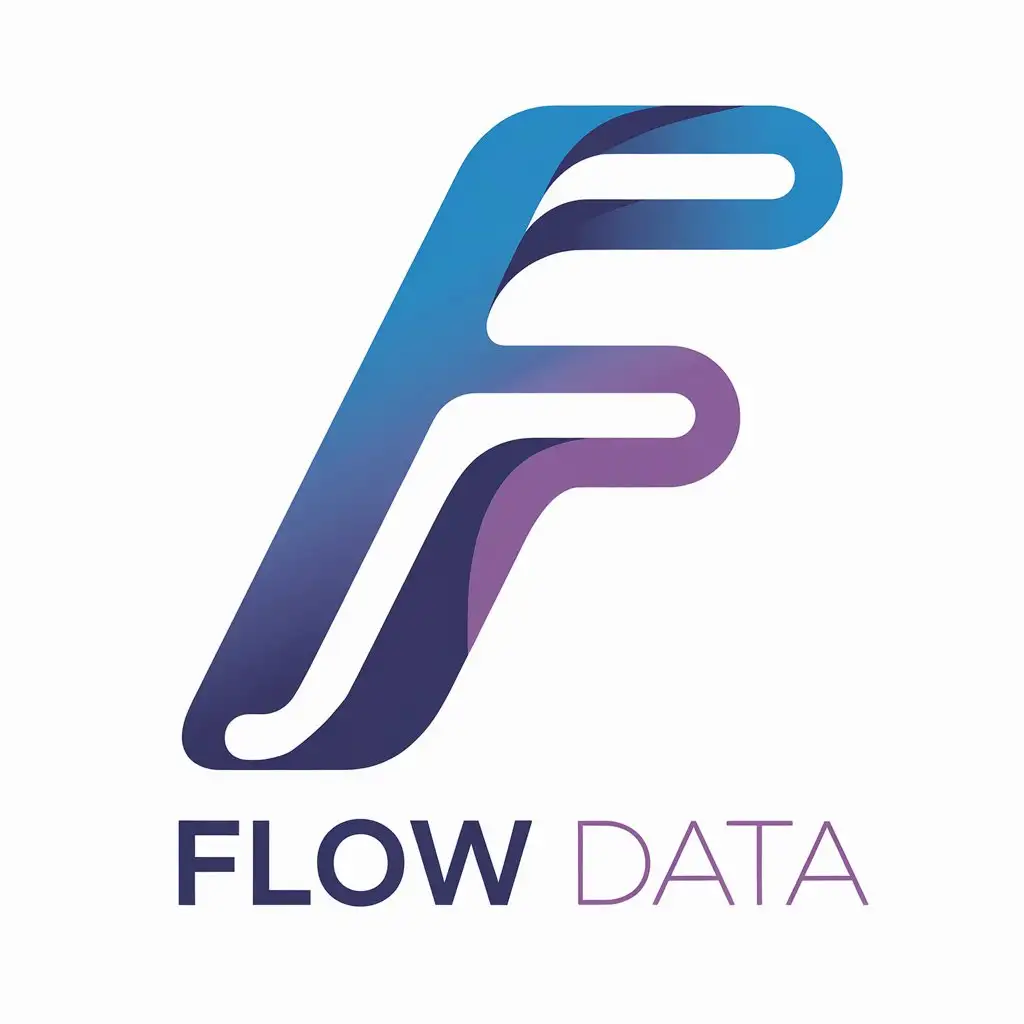 LOGO Design for Flow Data Modern and Clean with BluePurple Gradient Reflecting Innovation in Data Industry