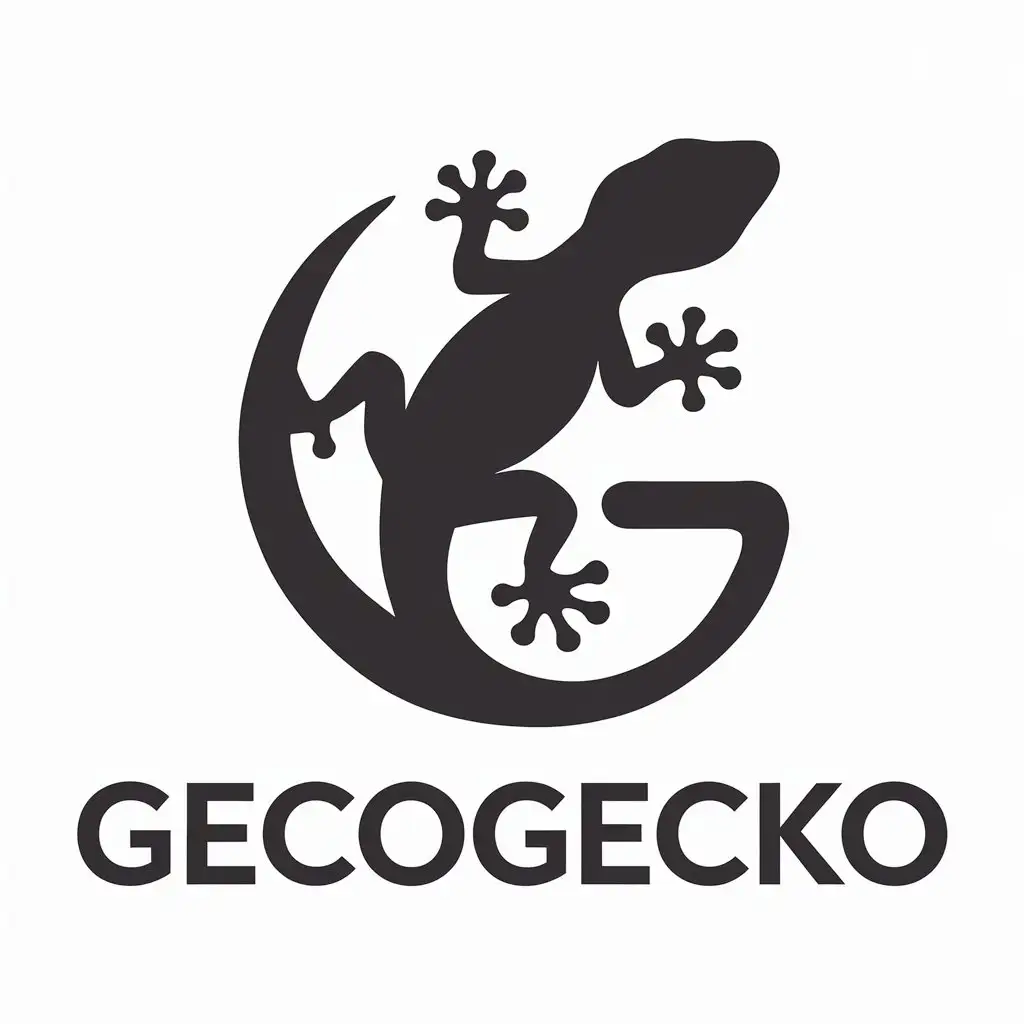 LOGO Design for GecoGecko Vector Gecko Silhouette for Animals Pets Industry