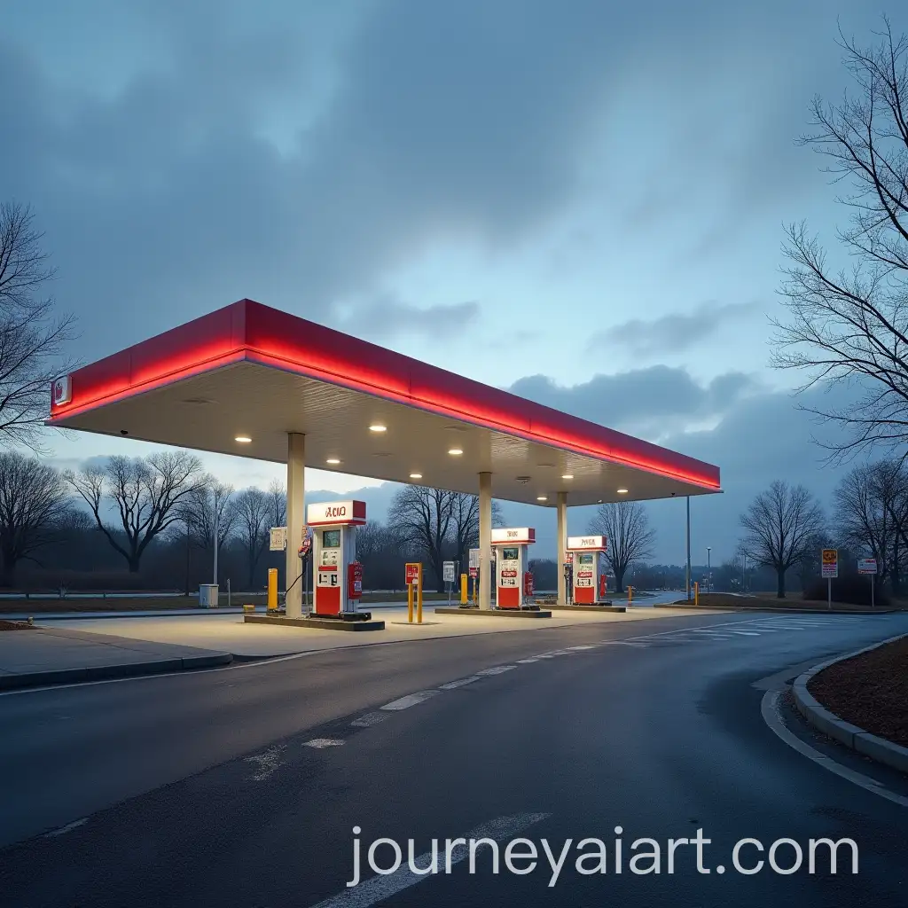 Gas-Station-Next-to-the-Highway