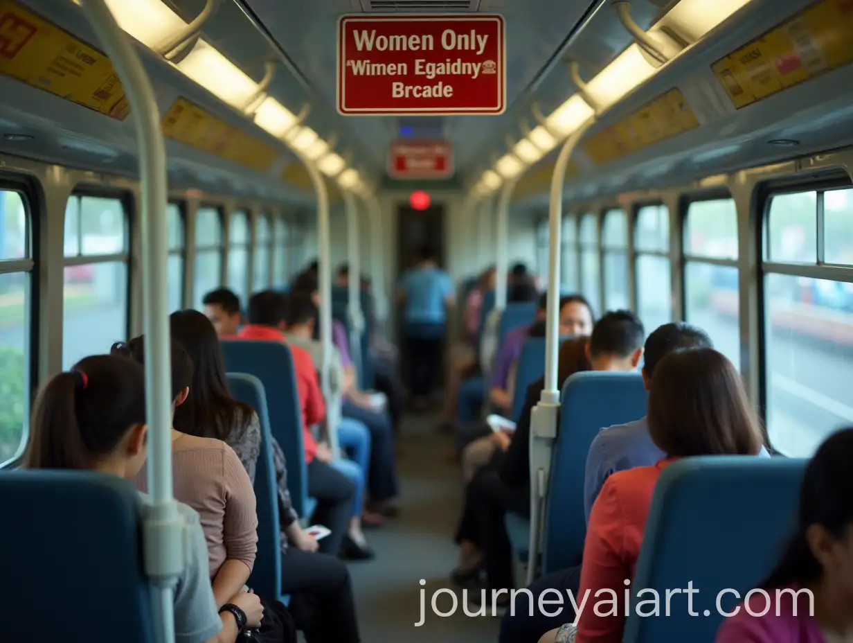 AI-Image-Prompt-ExpansionWomenOnly-Train-Carriage-in-Southeast-Asia-Daytime-Calm-Atmosphere