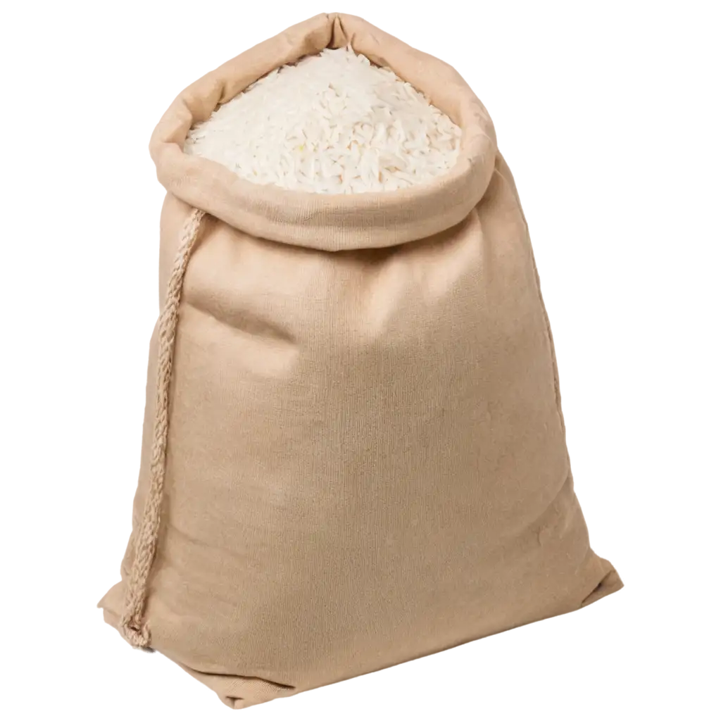 HighQuality-PNG-Image-of-Rice-in-Sack-Fresh-and-Detailed-Visual-Representation