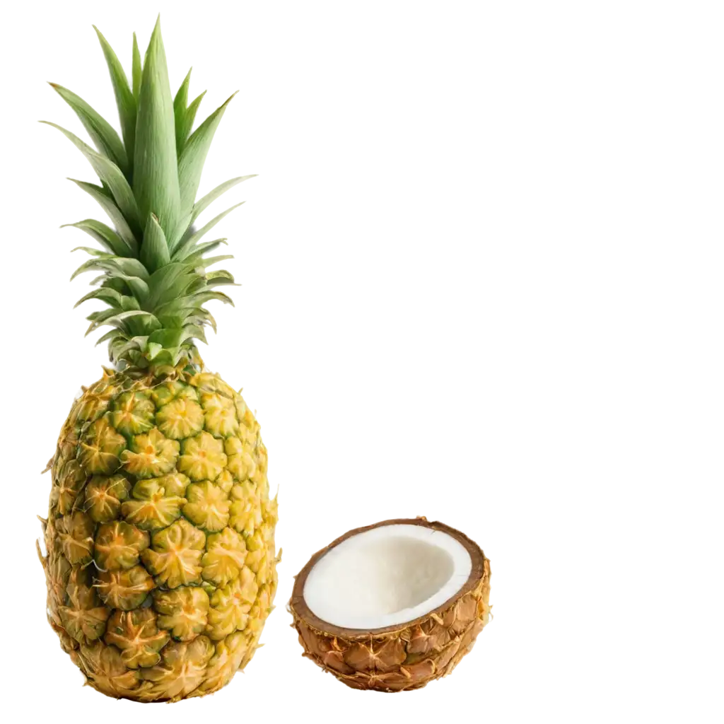 Exquisite-Pineapple-with-Coconut-PNG-Image-Capturing-Tropical-Delights