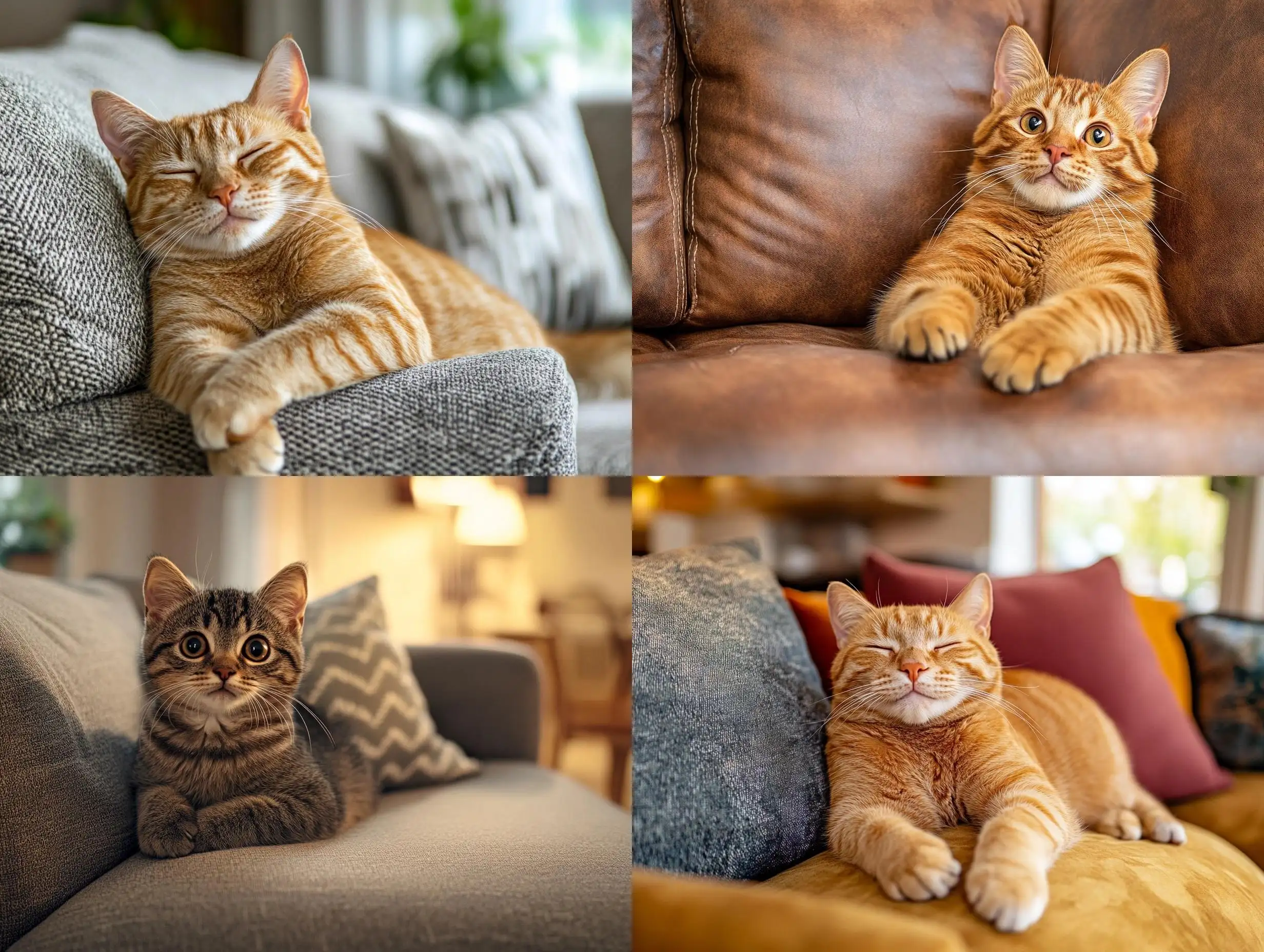 Smiling-Cat-Sitting-on-Sofa-in-Commercial-Photo-Retouching