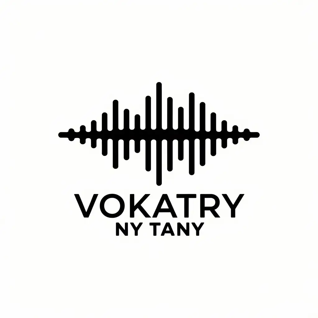 LOGO Design for Vokatry ny Tany Vector Waves Audio Symbol with Clear Background