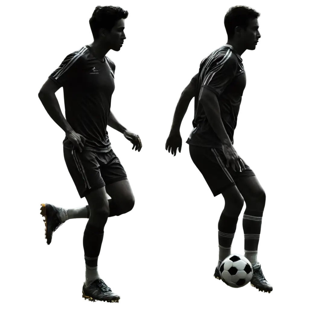 Side-View-Silhouette-of-a-Soccer-Player-Man-PNG-HighQuality-Transparent-Image-for-Sports-Design