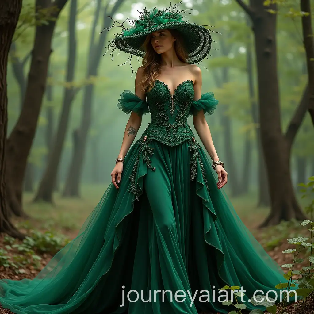 Fantasy-Forest-Gown-with-Intricate-Design-and-Haute-Couture-Accessories