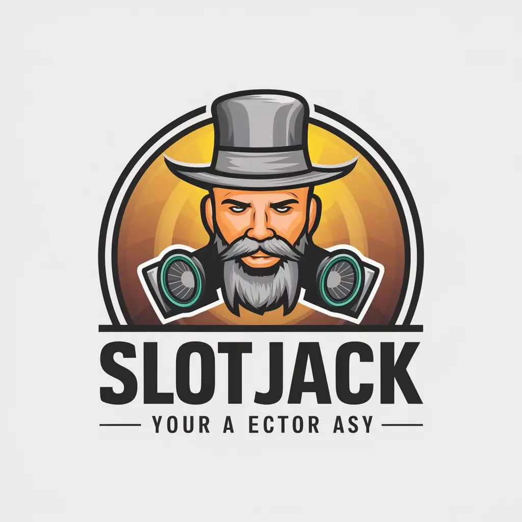 LOGO Design For SlotJack Modern Vector Logo for Online Gaming and Casino Broadcasts