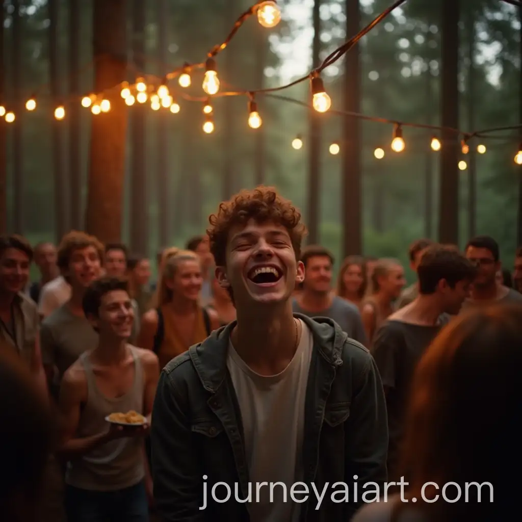 Forest-Celebration-with-Hanging-Lights-and-Transformation-Moment