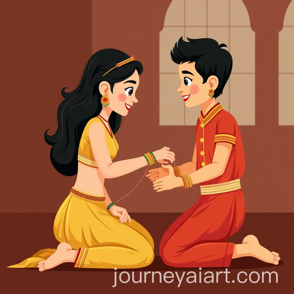 Raksha-Bandhan-Ceremony-Sister-Tying-Rakhi-to-BrotherAI-Art-Prompt-Expansion-in-Traditional-Attire