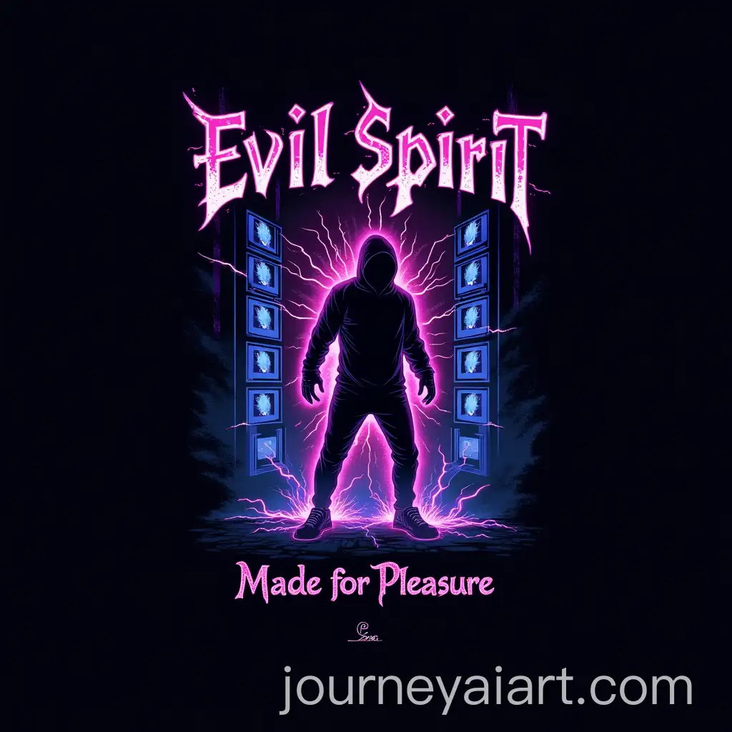 Dynamic-Evil-Spirit-Neon-TShirt-Design-with-Cyberpunk-Aesthetic