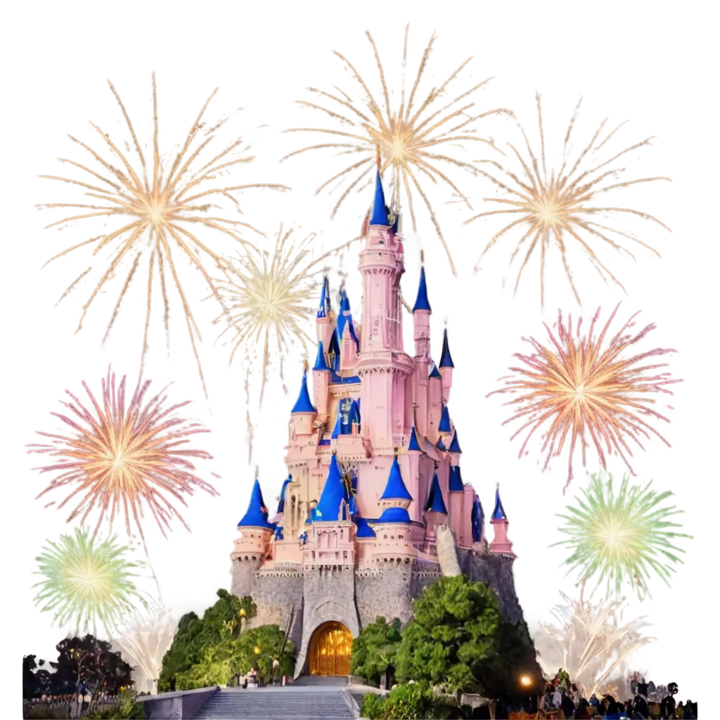 Stunning-High-Definition-Disney-Castle-PNG-with-Vibrant-Fireworks