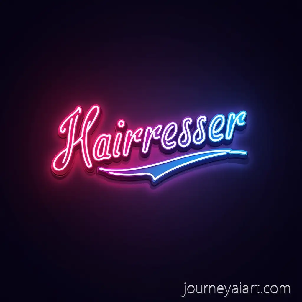 Vibrant-LED-Hairdresser-LogoVibrant-LED-Hairdresser-Logo-on-Backlit-Background