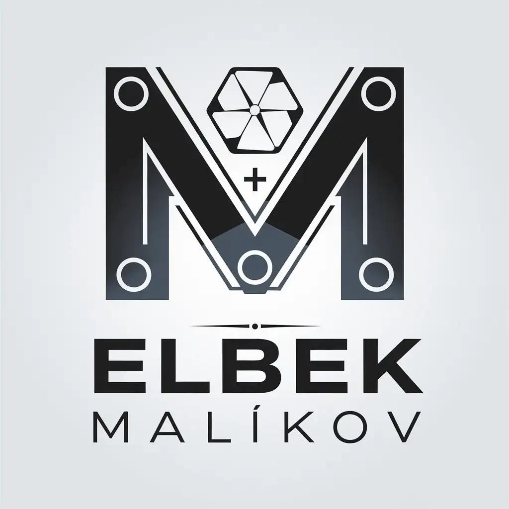 LOGO Design for Elbek Malikov Minimalistic Website Creator Theme for Automotive Industry