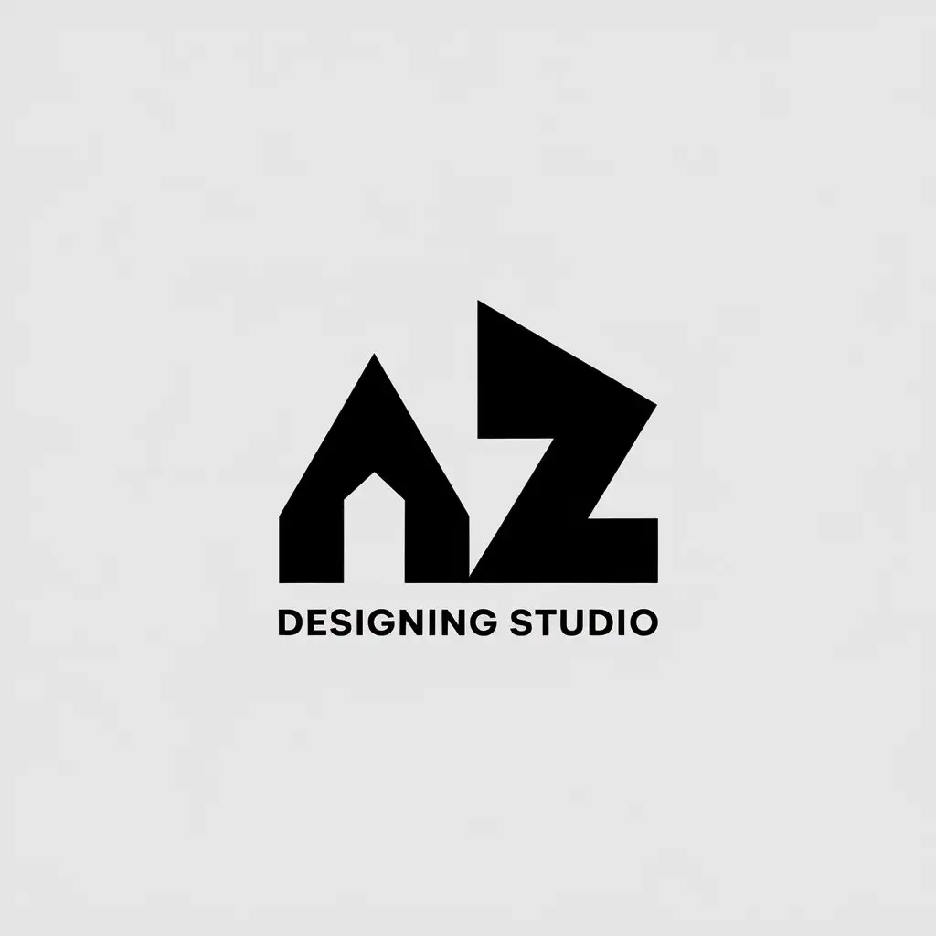 LOGO Design for AZ DESIGNING STUDIO Minimalistic Vector Design for Real Estate Industry