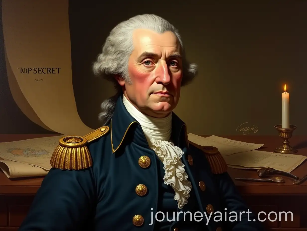 George-Washington-in-a-Military-War-Room-Portrait