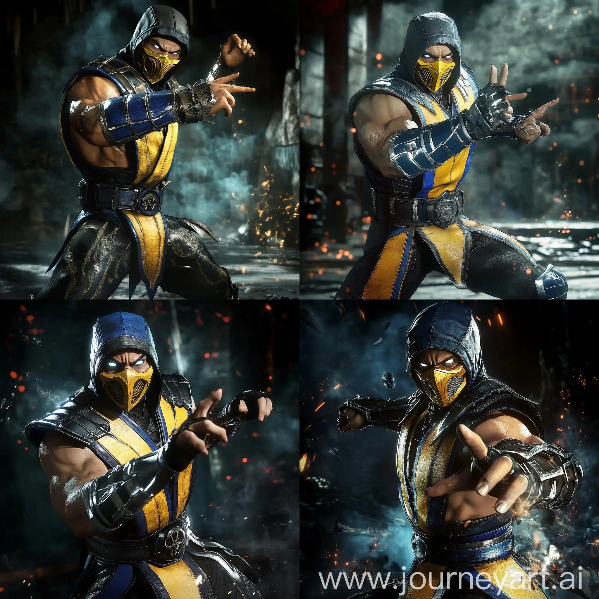 Scorpion-Mortal-Kombat-Yellow-Suit-Fighting-Stance