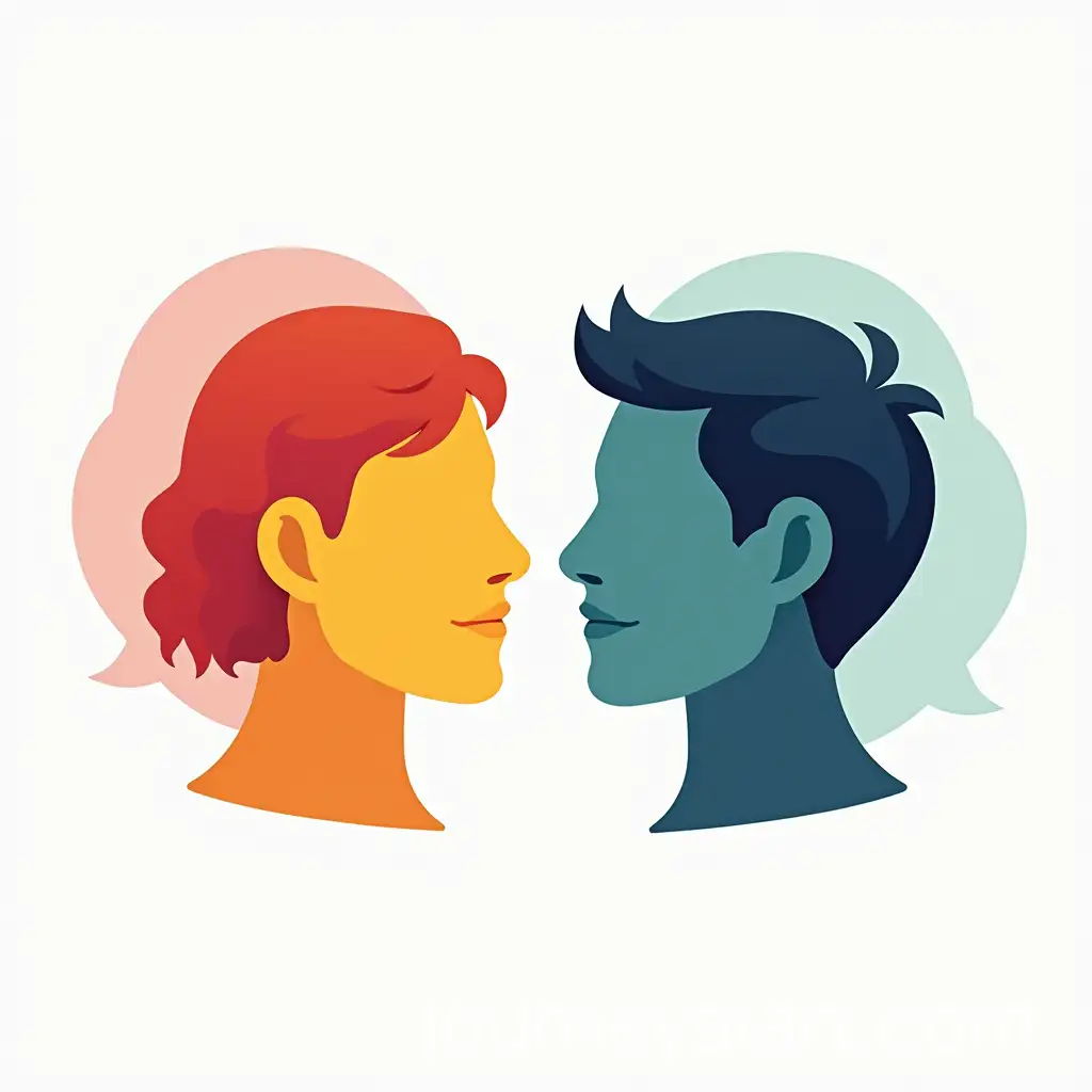 Youthful-Vector-Logo-Illustrating-Equal-Dialogue-in-Vibrant-Colors