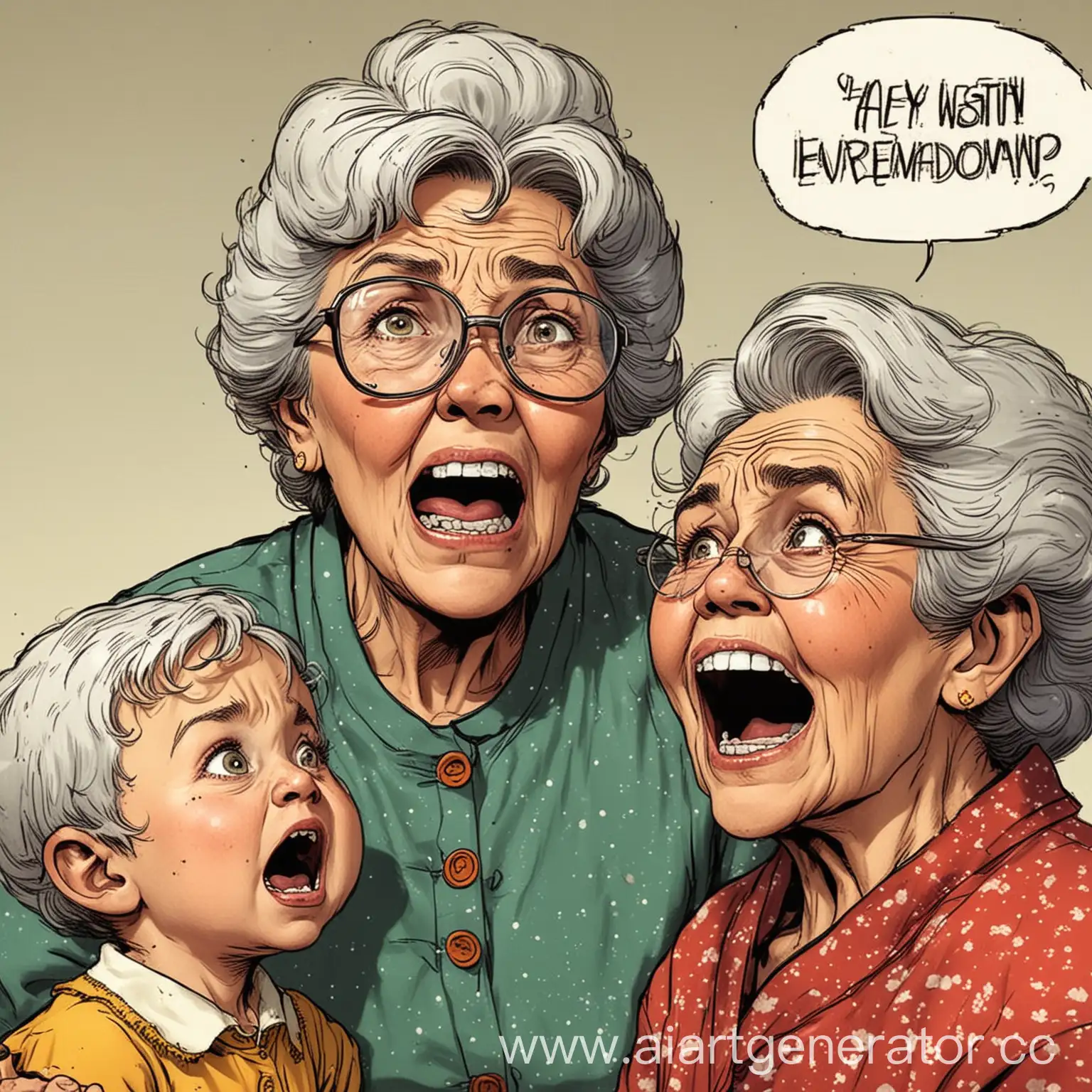 Family-Conflict-Grandmother-Scolding-Child