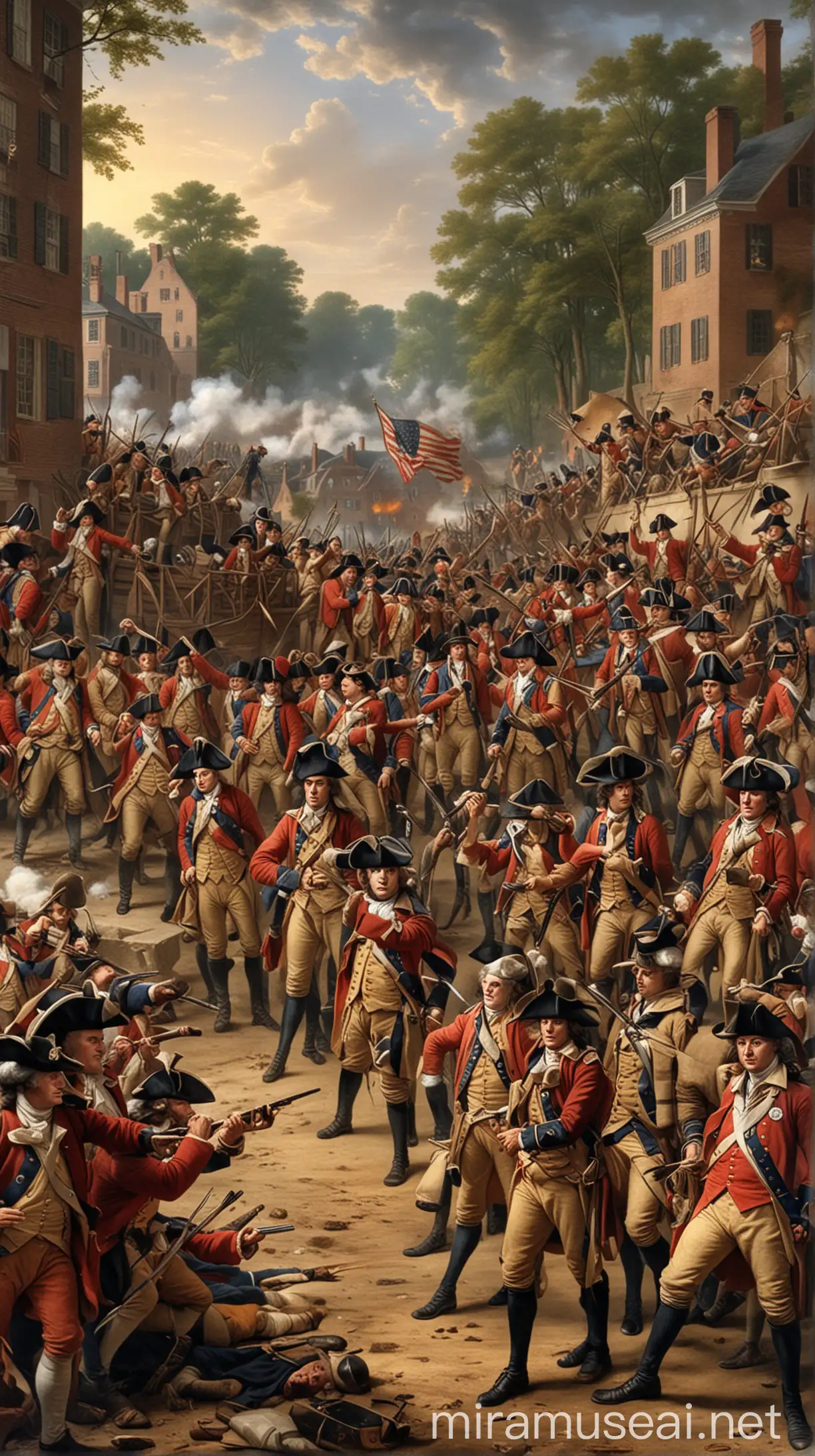 Key Battles of the American Revolution Hyper Realistic Depiction