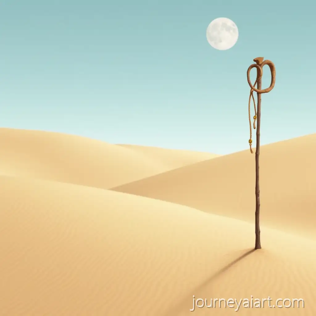 Serene-Desert-Landscape-with-Lone-Shepherds-StaffSerene-desert-scene-in-the-Sand