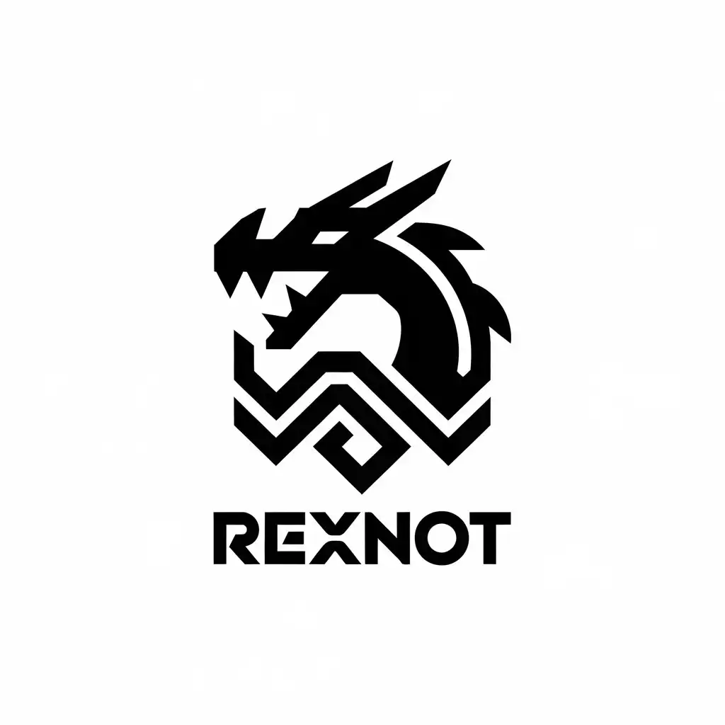 LOGO-Design-for-Rexnot-Dragon-Symbol-in-Technology-Industry