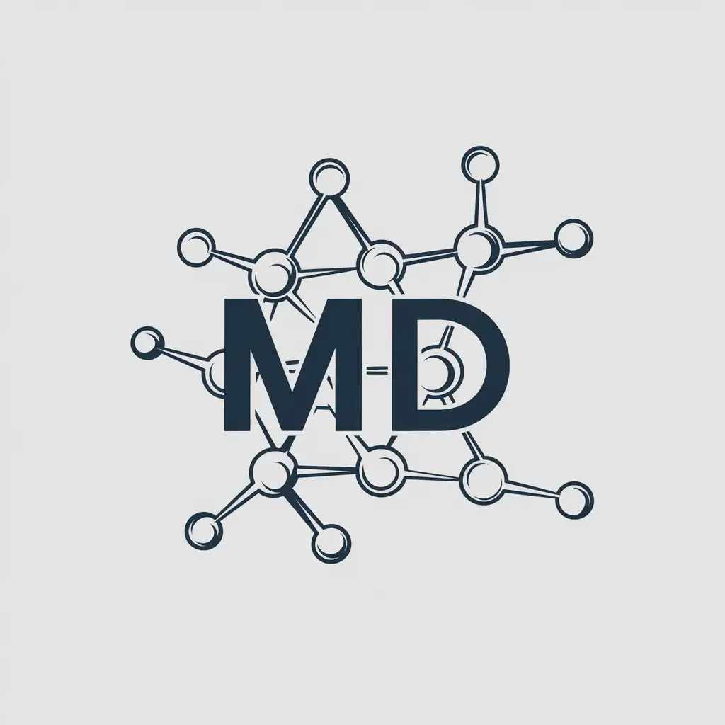 a vector logo design,with the text "MD", main symbol:MD,complex,clear background