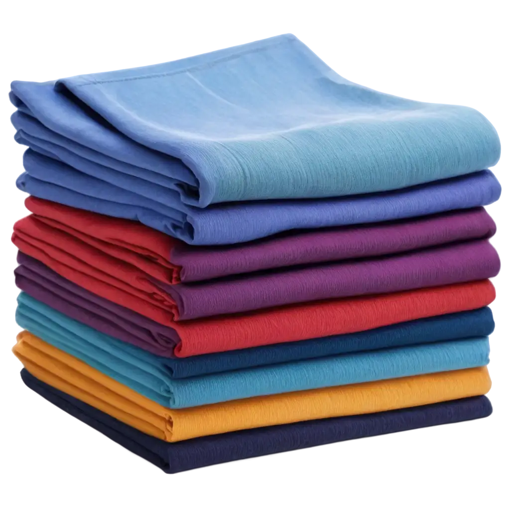 a stack of colorful clothing neatly folded