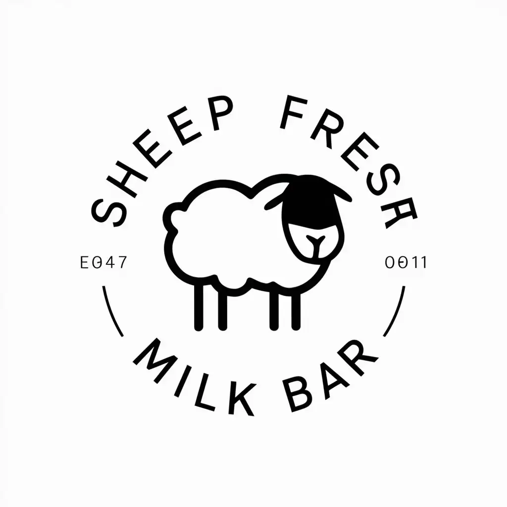 LOGO-Design-For-Sheep-Fresh-Milk-Bar-Vector-Design-with-Milk-Sheep-Symbol