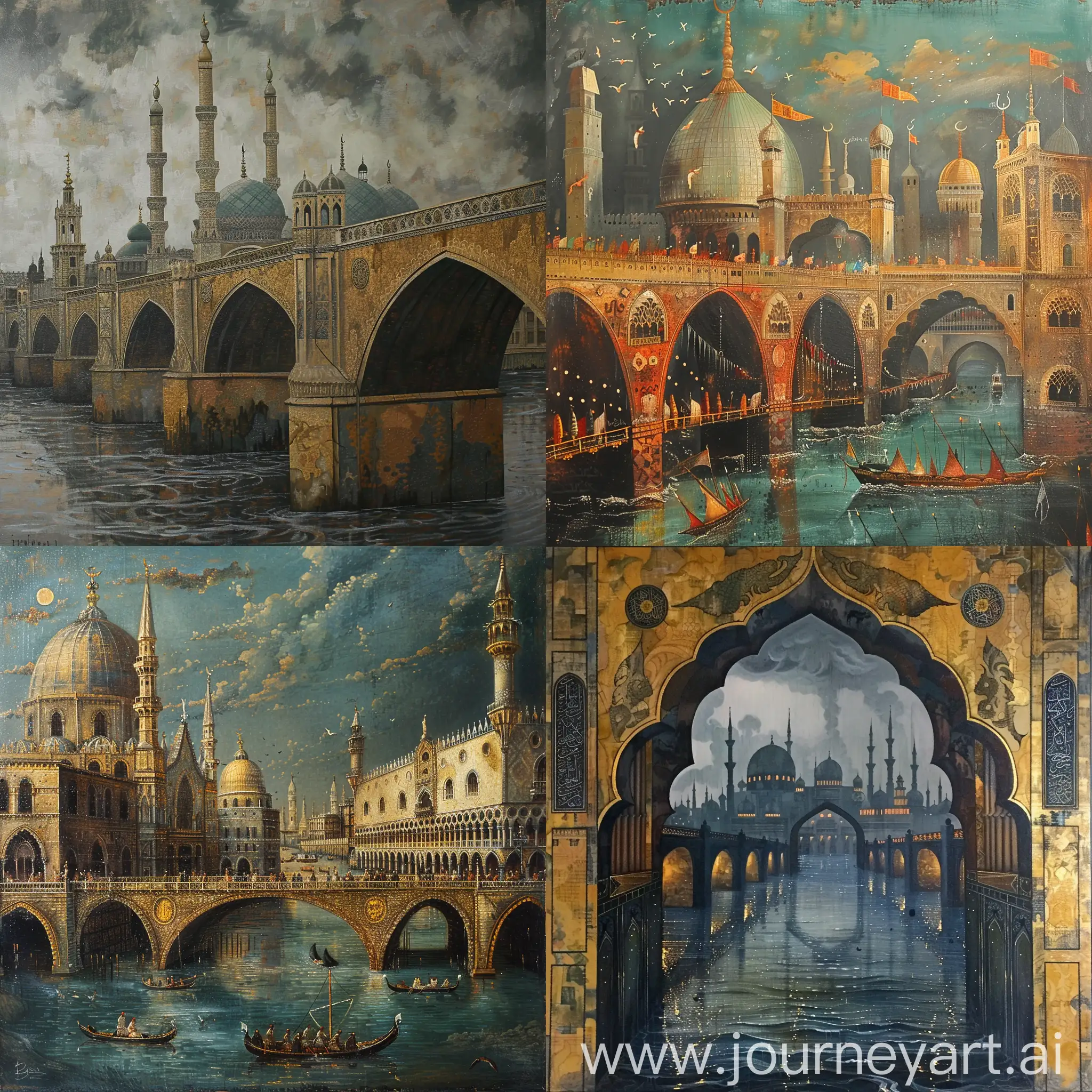 Islamic-Renaissance-Painting-of-London-Bridge