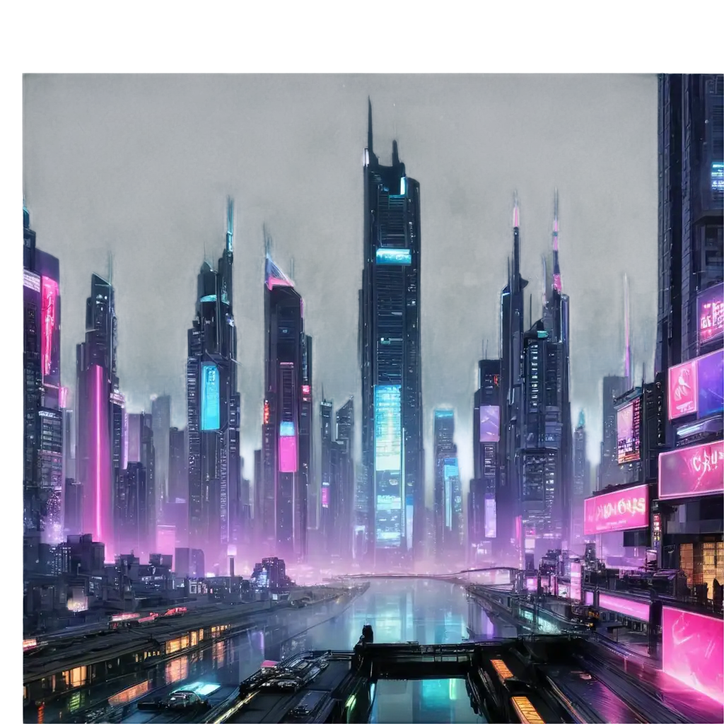 Futuristic-Cyberpunk-City-Skyline-at-Night-PNG-Vibrant-NeonLit-Skyscrapers-and-Flying-Cars