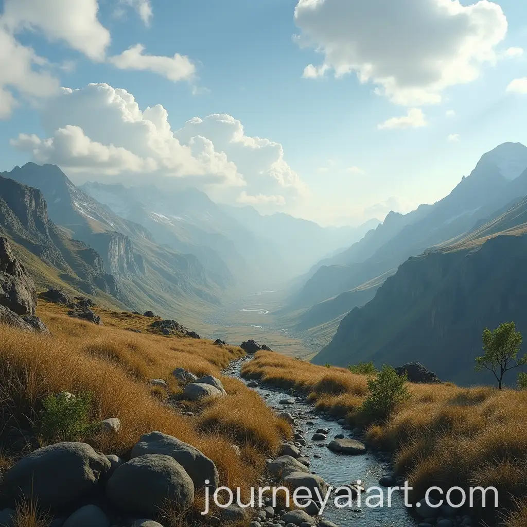 Serene-Landscape-with-Lush-Greenery-and-Vibrant-Sky